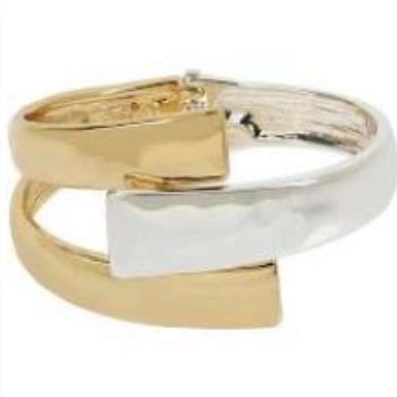Robert Lee Morris Jewelry - NWT! Robert Lee Morris Silver/Gold - Toned Hinge Bracelet